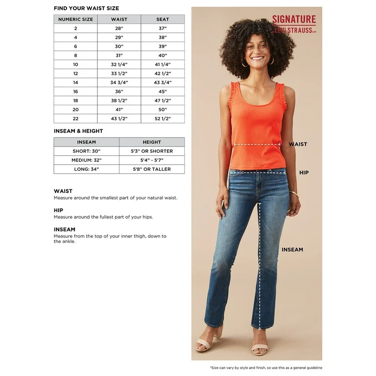 Signature by Levi Strauss & Co. Women's Shaping High Rise Super Skinny Jeans - Walmart.com | Walmart (US)