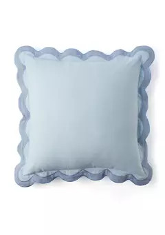 Crown & Ivy™ Solid Scalloped Trim Throw Pillow | Belk