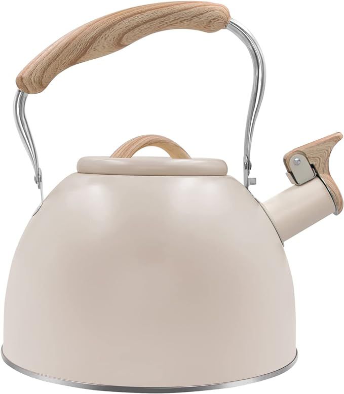Awvlvwa Whistling Stovetop Tea Kettle, 2.6 Quart/3.0 Liter Stainless Steel Tea Kettle, Food Grade... | Amazon (US)
