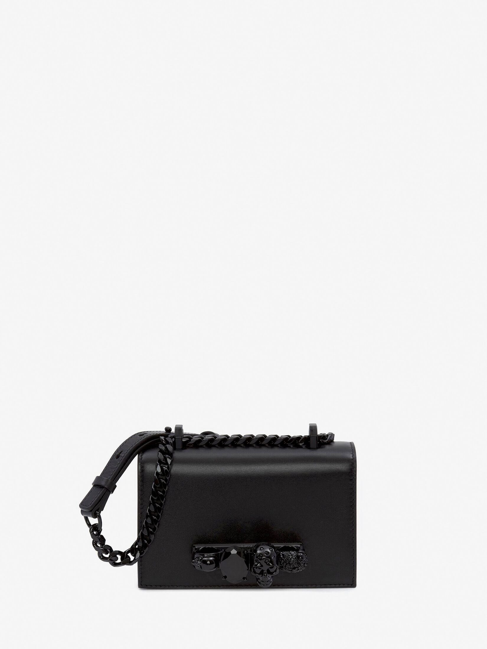 Women's Mini Jewelled Satchel in Black | Alexander McQueen