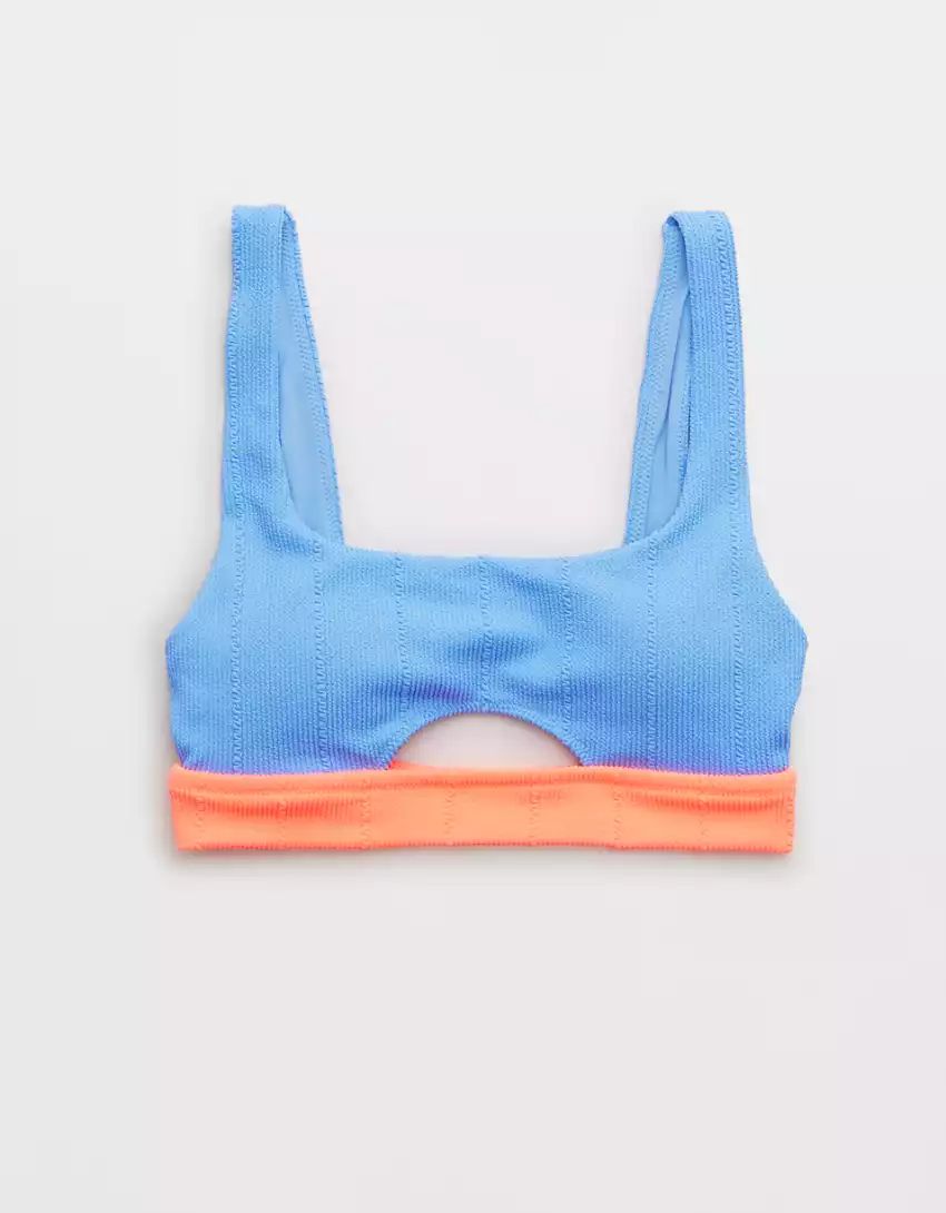 Aerie Crinkle Cut Out Scoop Bikini Top | American Eagle Outfitters (US & CA)