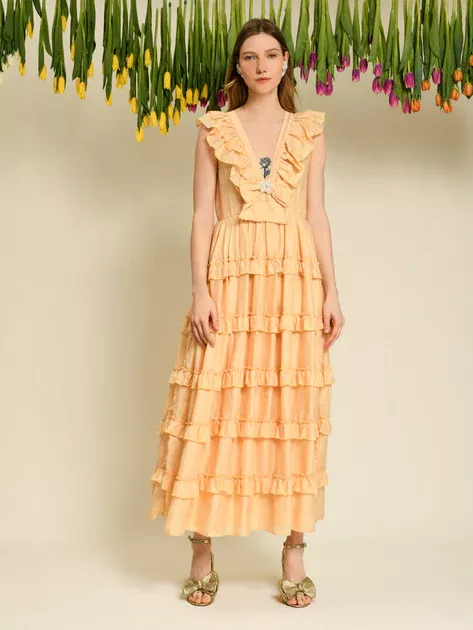 Apricot tulip outlet dress