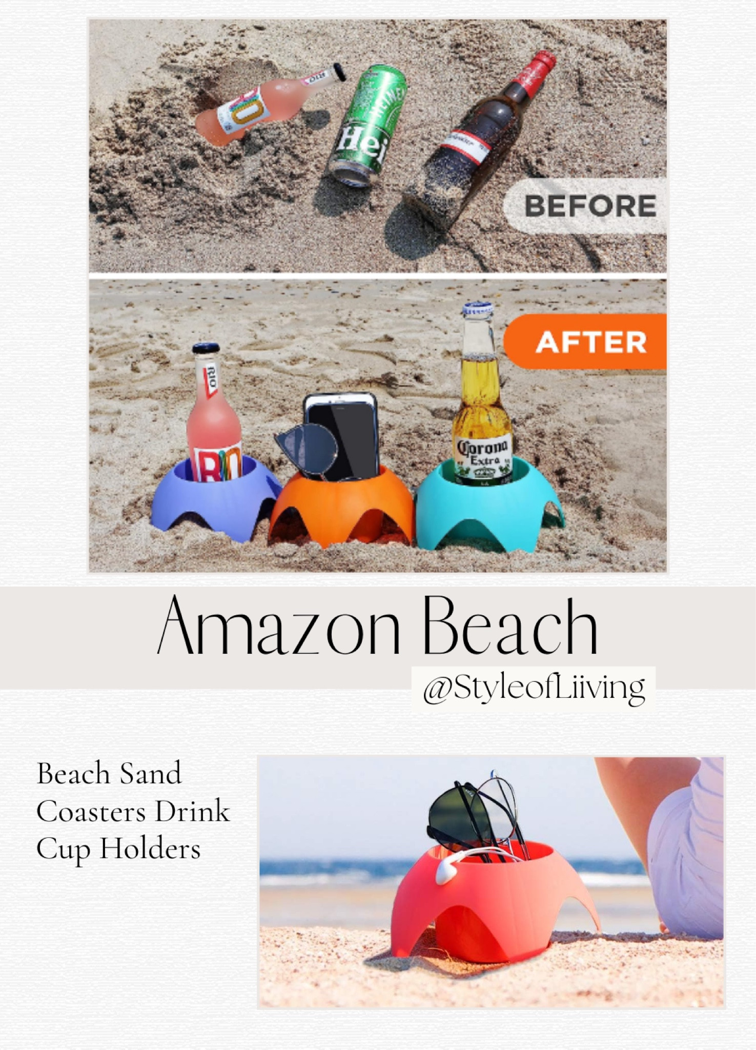 Beach coasters from Amazon! Vacation accessories essentials sand drink cup holders. Beach trip must haves multicolor 5 pack. #founditonamazon #ltkseasonal #ltktravel #beach

#LTKFindsUnder50 #LTKParties #LTKSwim