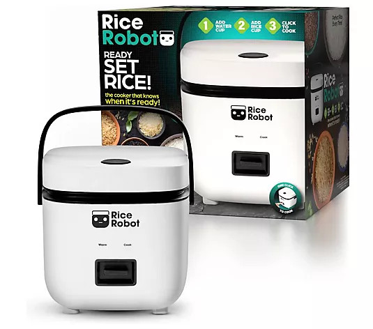Rice Robot 1L Space Saving Ceramic Nonstick Rice Cooker - QVC.com | QVC