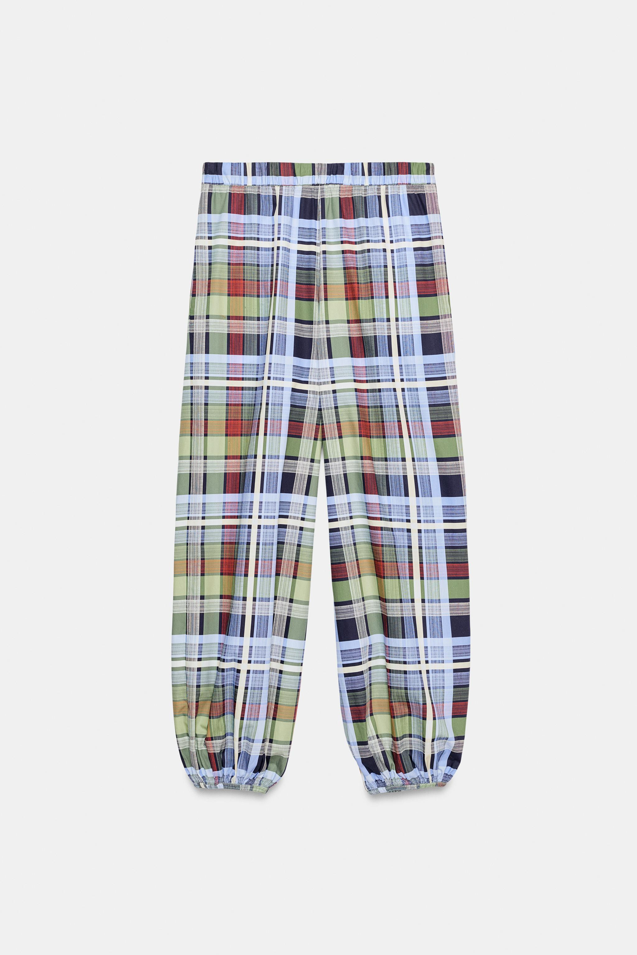 ZW COLLECTION CHECK SAROUEL TROUSERS | Zara AU