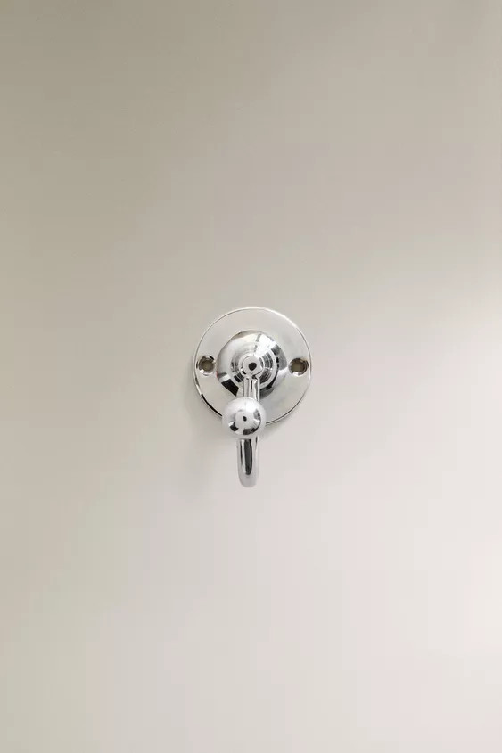 SHINY SILVER WALL HOOK | Zara US