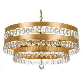 Crystorama Perla 6-Light Antique Gold Cage Chandelier 6108-GA - The Home Depot | The Home Depot