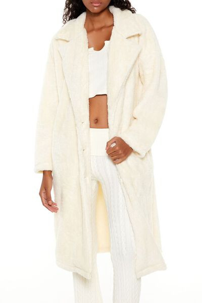 Faux Shearling Teddy Duster Coat | Forever 21