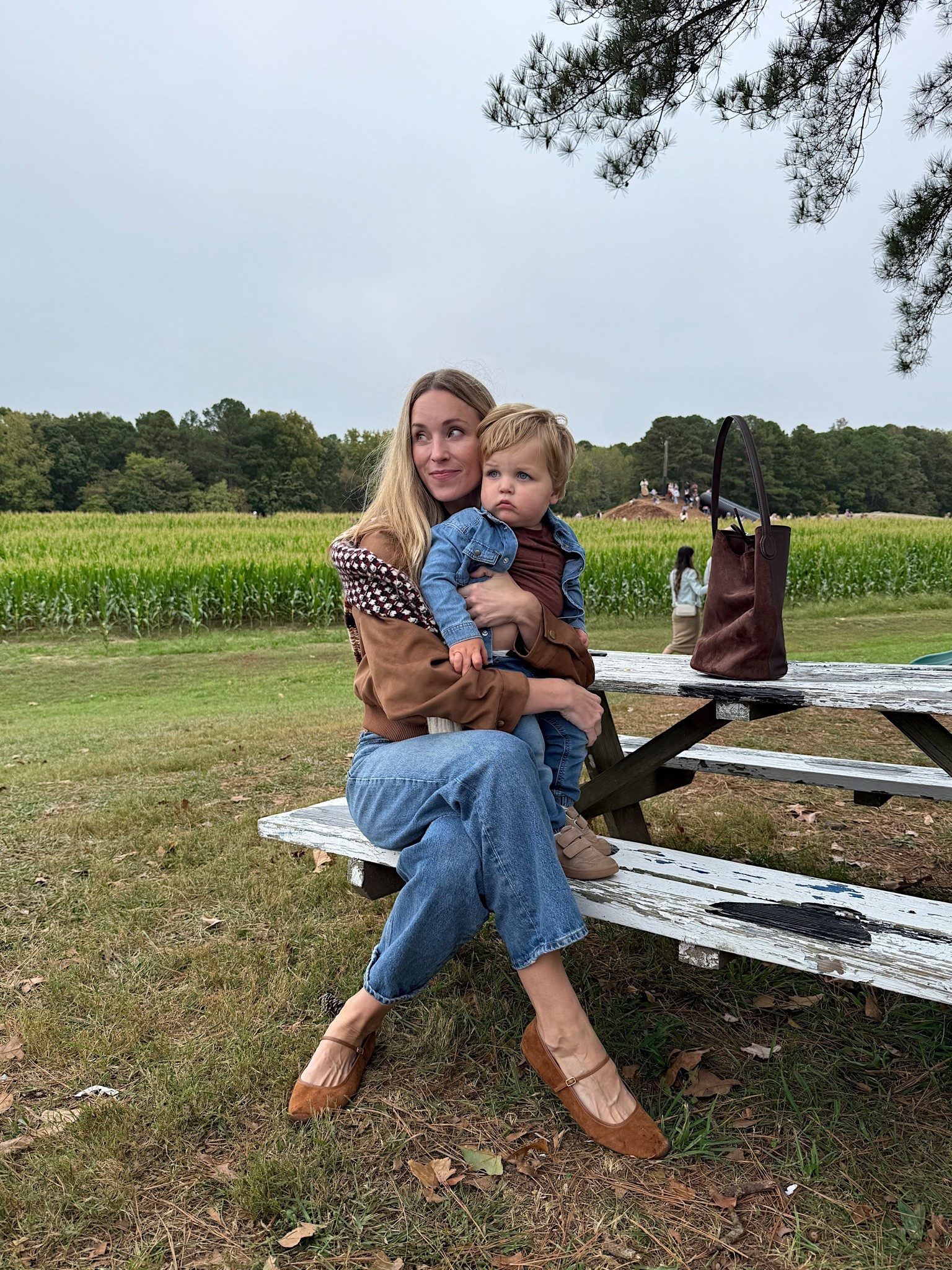 Fall outfit inspo! 🎃 What we wore to the pumpkin patch last year. XS left in my suede jacket— similar linked, 25 jeans, @Veronica Beard flats TTS. Fair Isle sweater is old Tory Burch, similar linked! Linked his outfit too!

pumpkin patch outfits, mommy and me fall, suede bomber, suede jacket

#LTKootd #LTKmomlife #LTKSeasonal