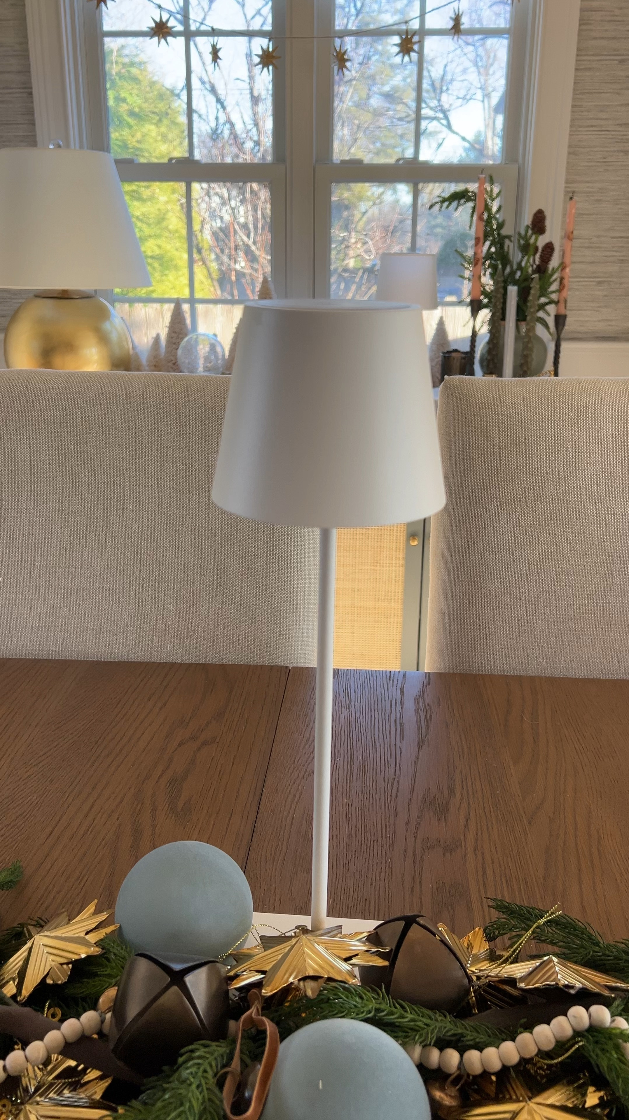 Holiday tablescape or new years tablescape idea! I love candles but if you dont like the idea of candles burning in your table, add a pair of cordless mini lamp! Such a fun way to warm up your table and give some extra light. Linking a bunch that ship quickly!! 

#LTKWatchNow #LTKHome #LTKHoliday