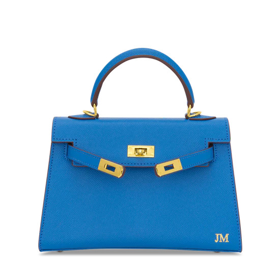 Lily & Bean Hettie Mini Bag - Lightning Blue with Initials & Fabric St | Lily and Bean