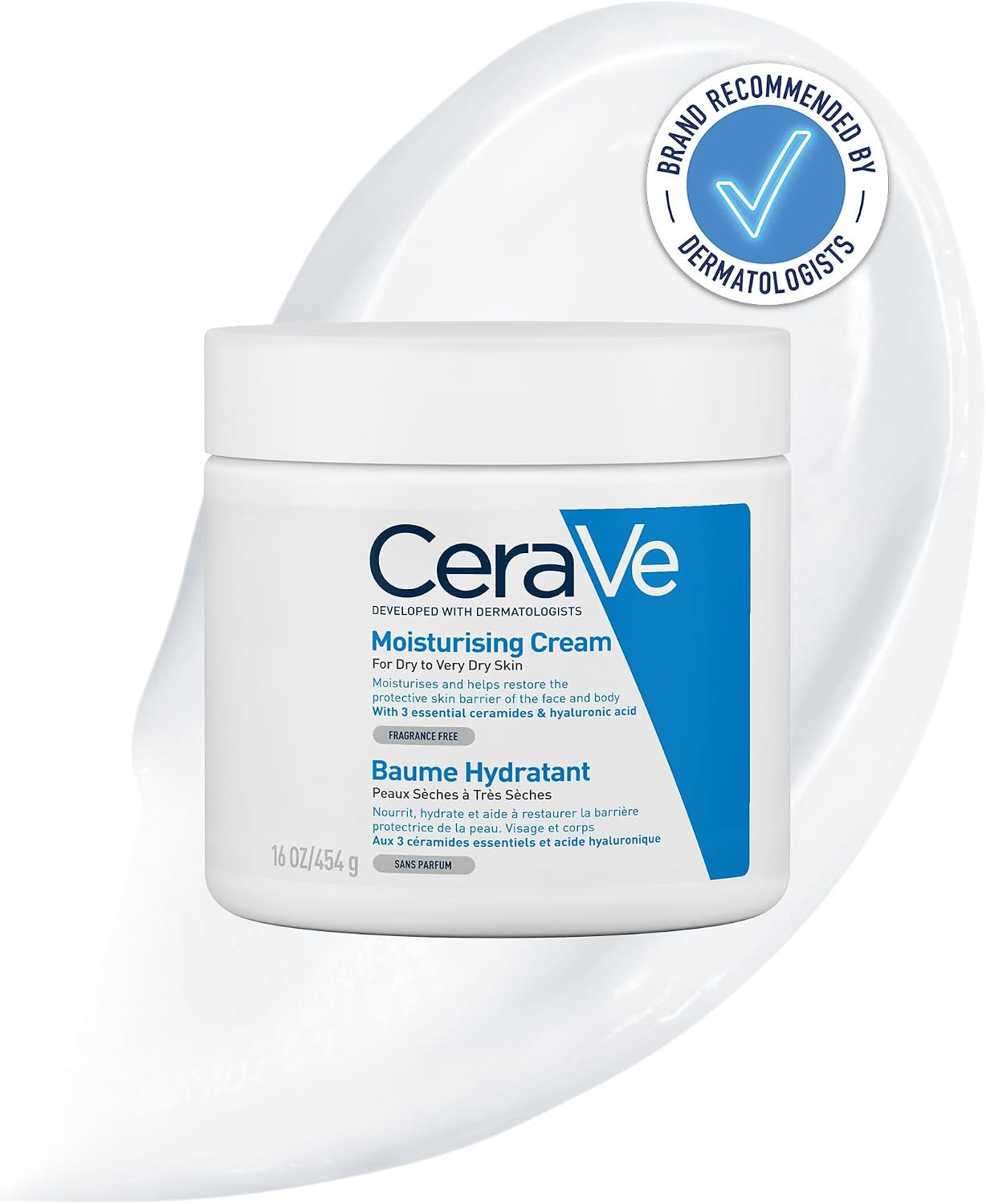 CeraVe Moisturising Cream, Face & Body, with 3 Essential Ceramides & Hyaluronic Acid for Dry to V... | Amazon (UK)