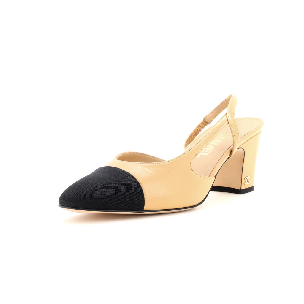 Women’s Cap Toe Slingback Pumps Leather | Rebag