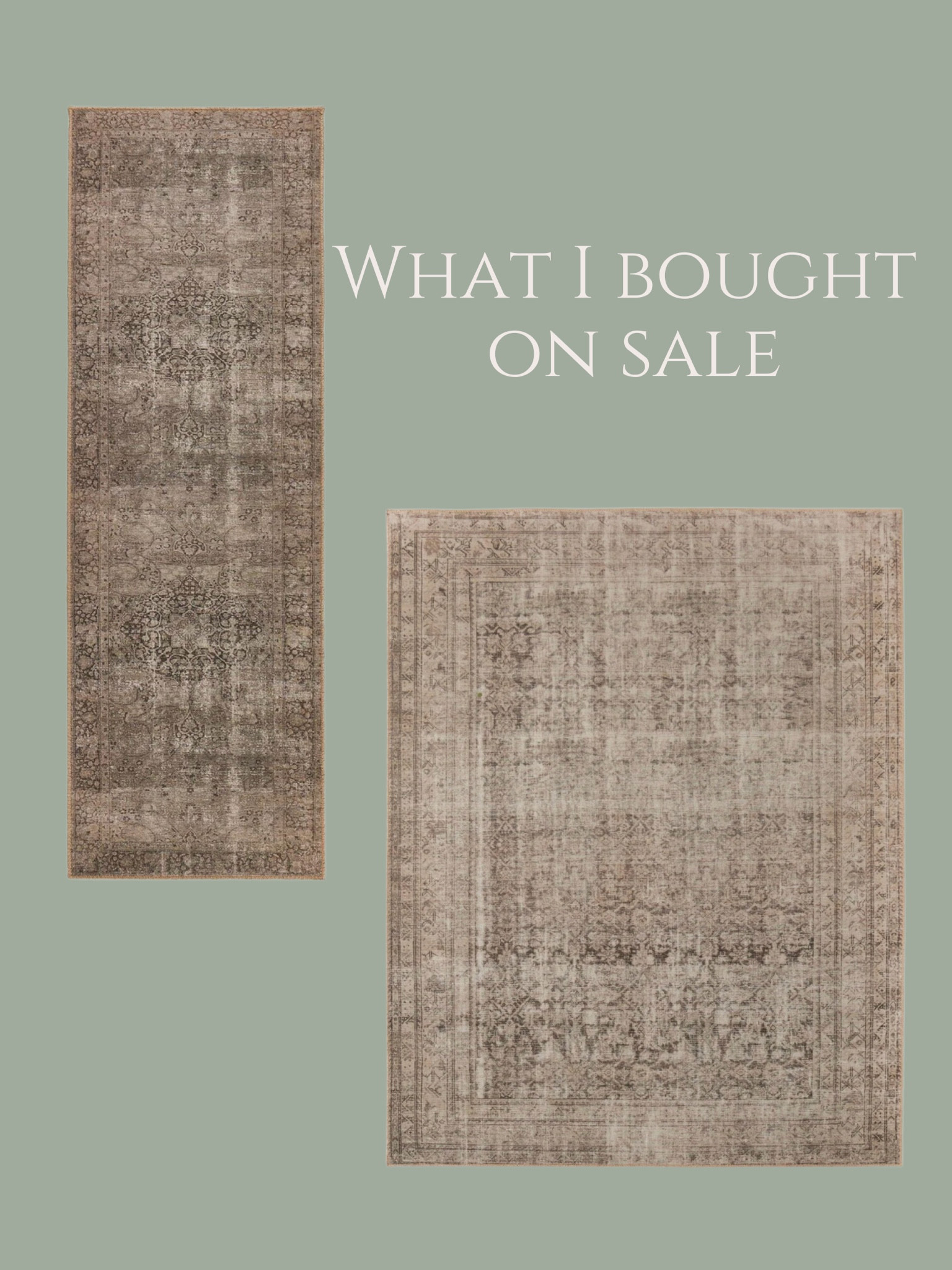 Although these rugs are preorder, I had to get my hands on them while they were on sale!  I plan to put the runner on my stairs.  I’ll wait to surprise you with where the larger area rug is going. 




Layla and Grace, Lulu and Georgia, alchemy fine home, loloi, four hands, traditional, vintage inspired, 

#LTKCyberWeek #LTKsalealert #LTKhome