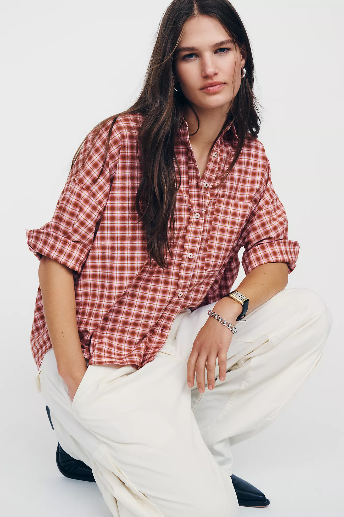 Maeve Mabel Boxy Oxford Shirt | Anthropologie (US)
