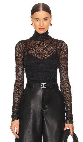 Velora Lace Bodysuit in Black | Revolve Clothing (Global)