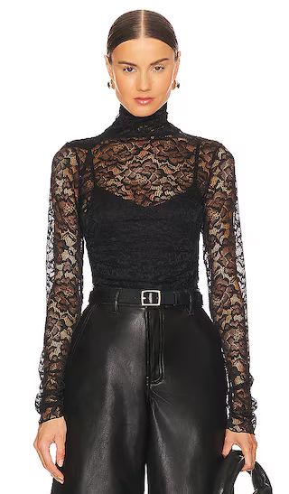 Velora Lace Bodysuit in Black | Revolve Clothing (Global)