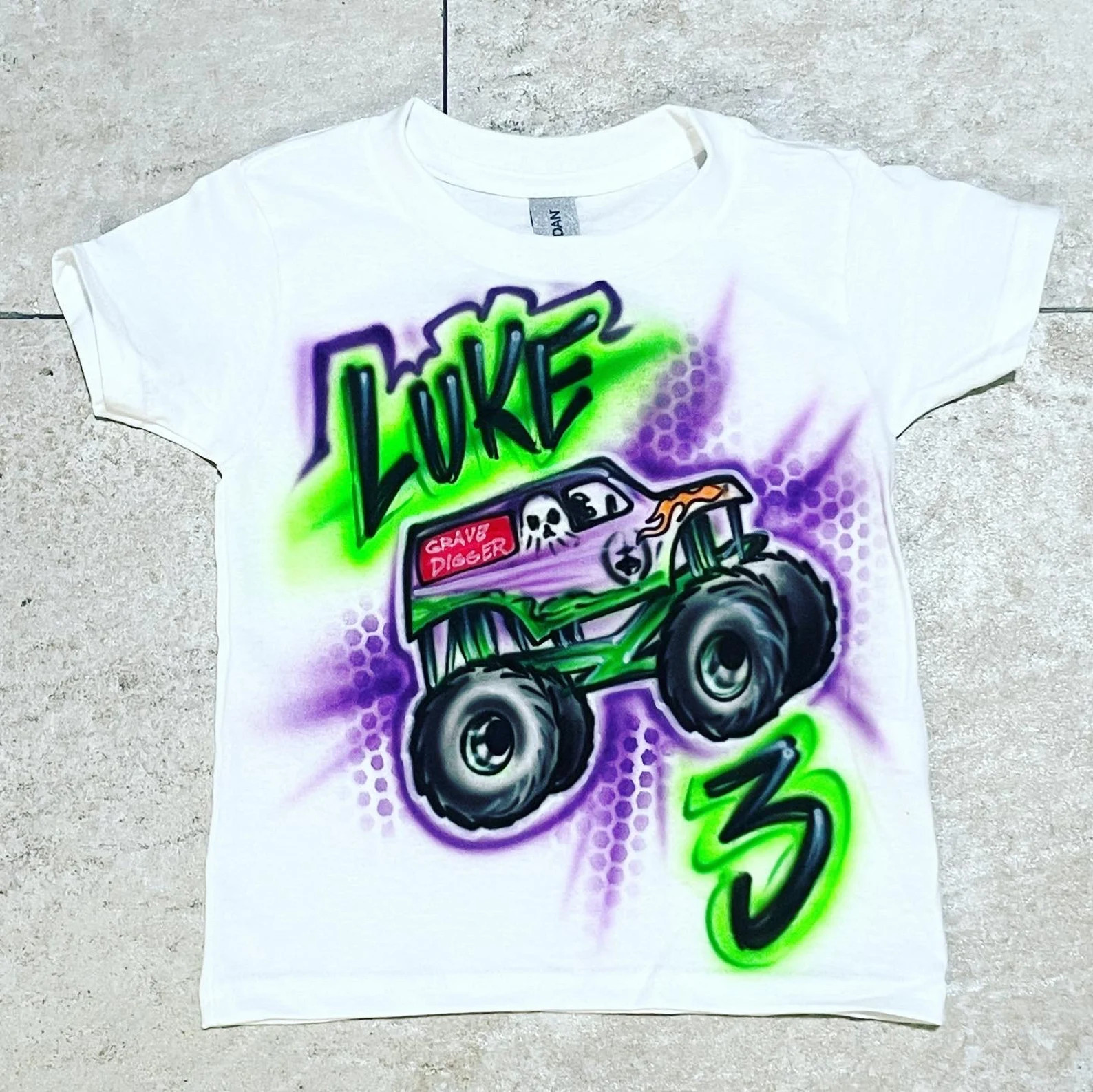 Airbrush Monster Truck Shirt Design | Free Shipping | Etsy (US)