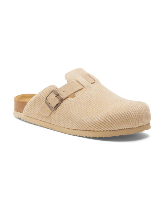 Hana Corduroy Cork Footbed Clogs | TJ Maxx