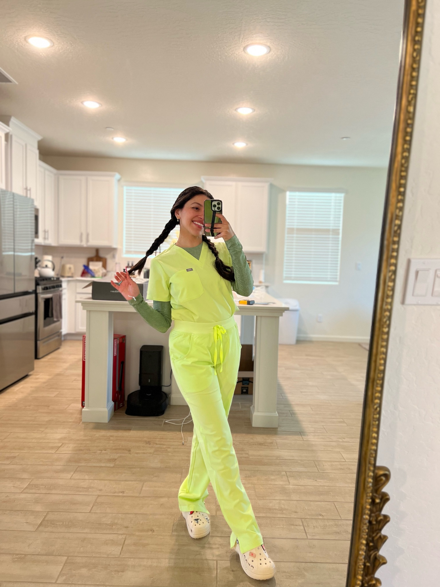 Figs sea mist and fern scrubs, scrubs of the day 
#nurseootd #nursescrubs #nurseoutfit

#LTKstyletip #LTKworkwear