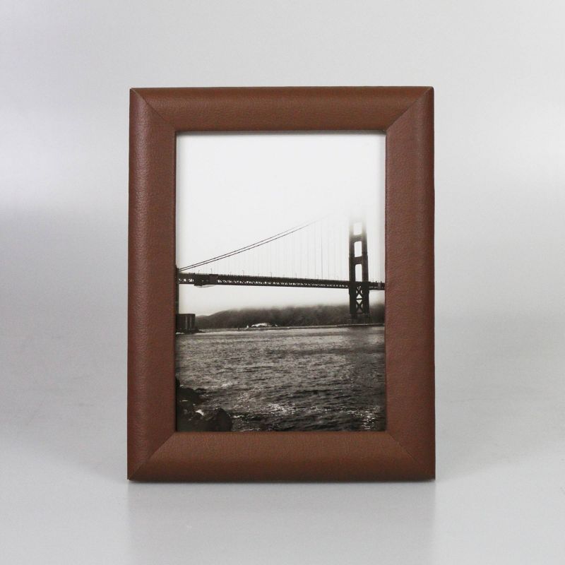 5" x 7" FauxLeather Rounded Tabletop Frame Cognac - Project 62™ | Target