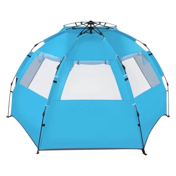 OutdoorMaster Pop Up Beach Tent for 4 Person - Easy Setup and Portable Beach Shade Sun Shelter Ca... | Walmart (US)