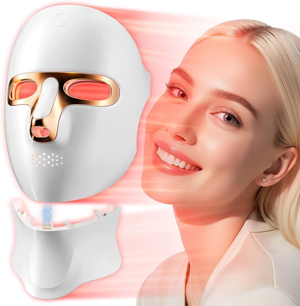 Red Light Therapy Mask for Face,Cordless LED Face Mask Light Therapy,USB C Rechargeable,Infrared ... | Amazon (US)