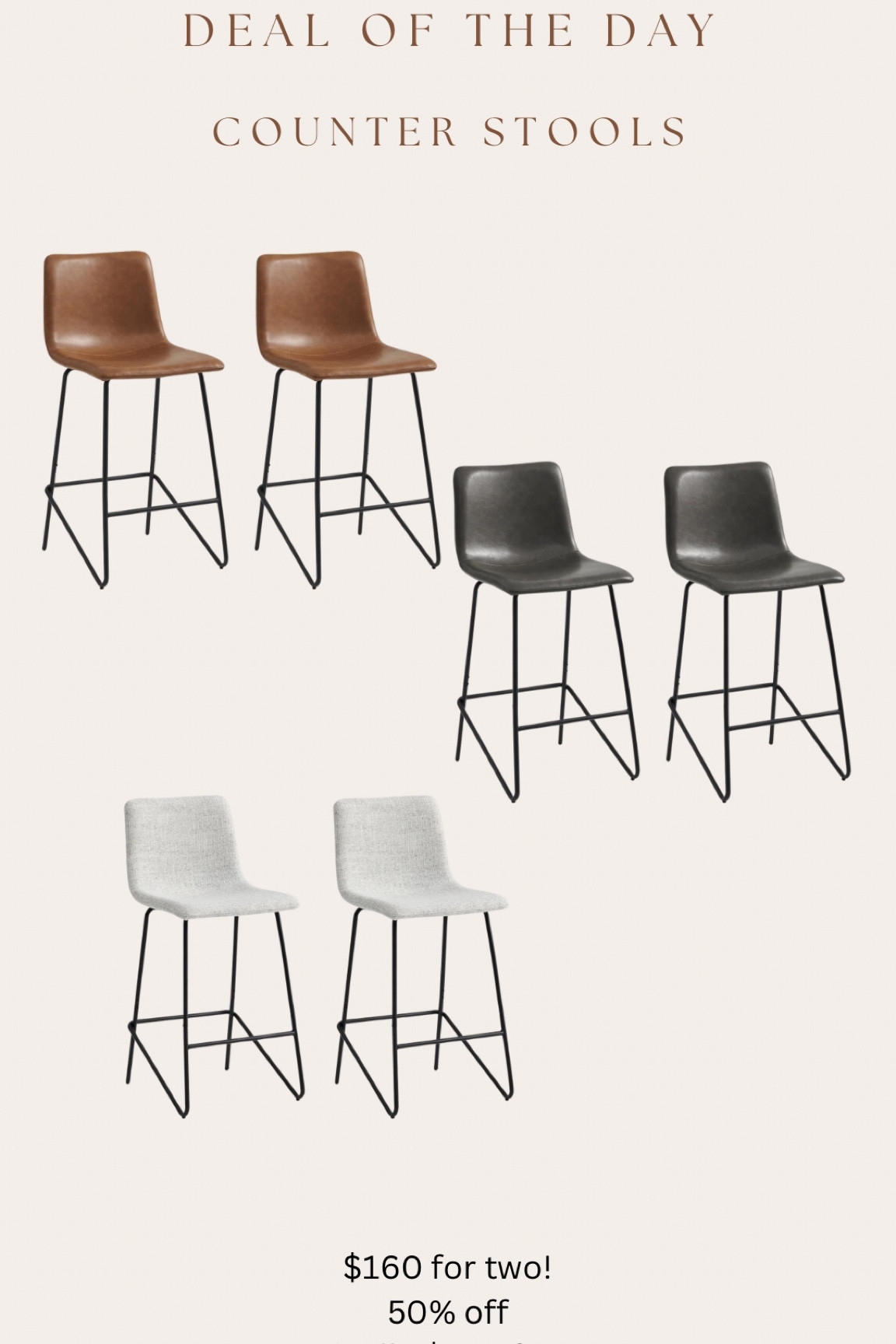 Just found these highly rated counter stools 50% off! Extra 20% discount shown once added to cart 

#LTKhome #LTKsalealert #LTKSpringSale