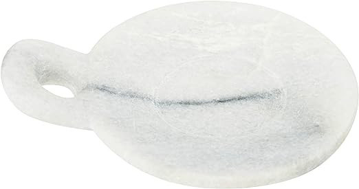 Creative Co-Op Small Marble Handle Dish, 5" x 3.5", White | Amazon (US)