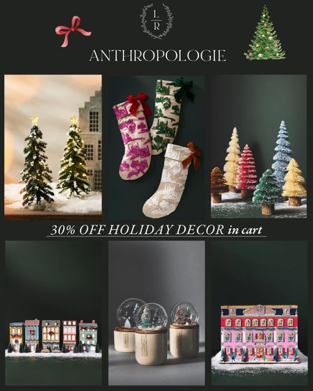 Anthropologie home decor Sale. 30% off holiday decor  

#LTKSeasonal #LTKsalealert #LTKunder100