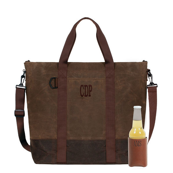 Personalized Waxed Canvas Cooler | Marleylilly