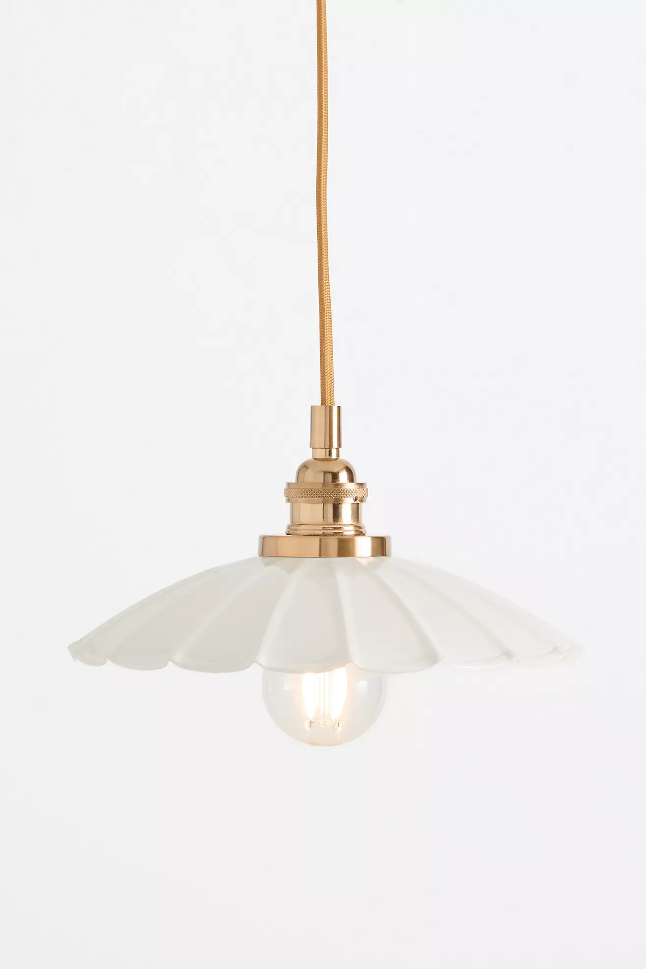 Greta Scalloped Metal Pendant Light | Anthropologie (US)