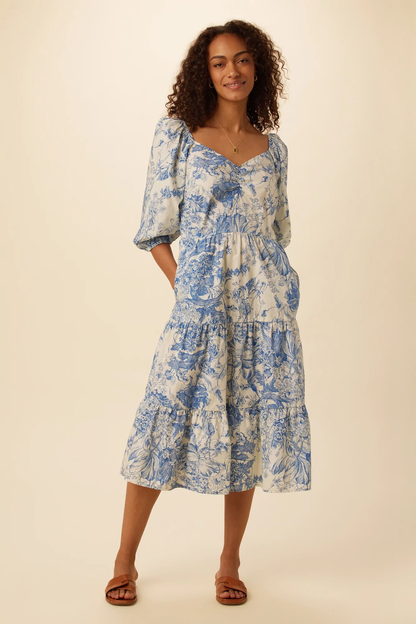 Francine Organic Cotton Dress - Cotswolds | Amour Vert