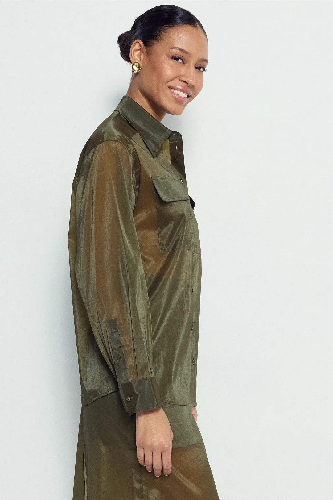 Rosetta Getty x RTR Organza Button Up Shirt | Rent the Runway