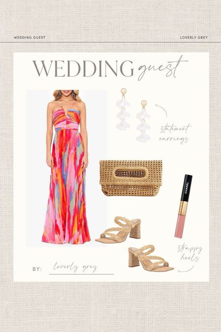 Summer wedding guest outfit idea. This colorful maxi dress and strappy sandals are perfect for a beach wedding. Loverly Grey, wedding guest 

#LTKWedding #LTKSeasonal #LTKStyleTip