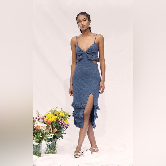 Saylor Sachi Cut Out Fringe Midi Dress | Poshmark