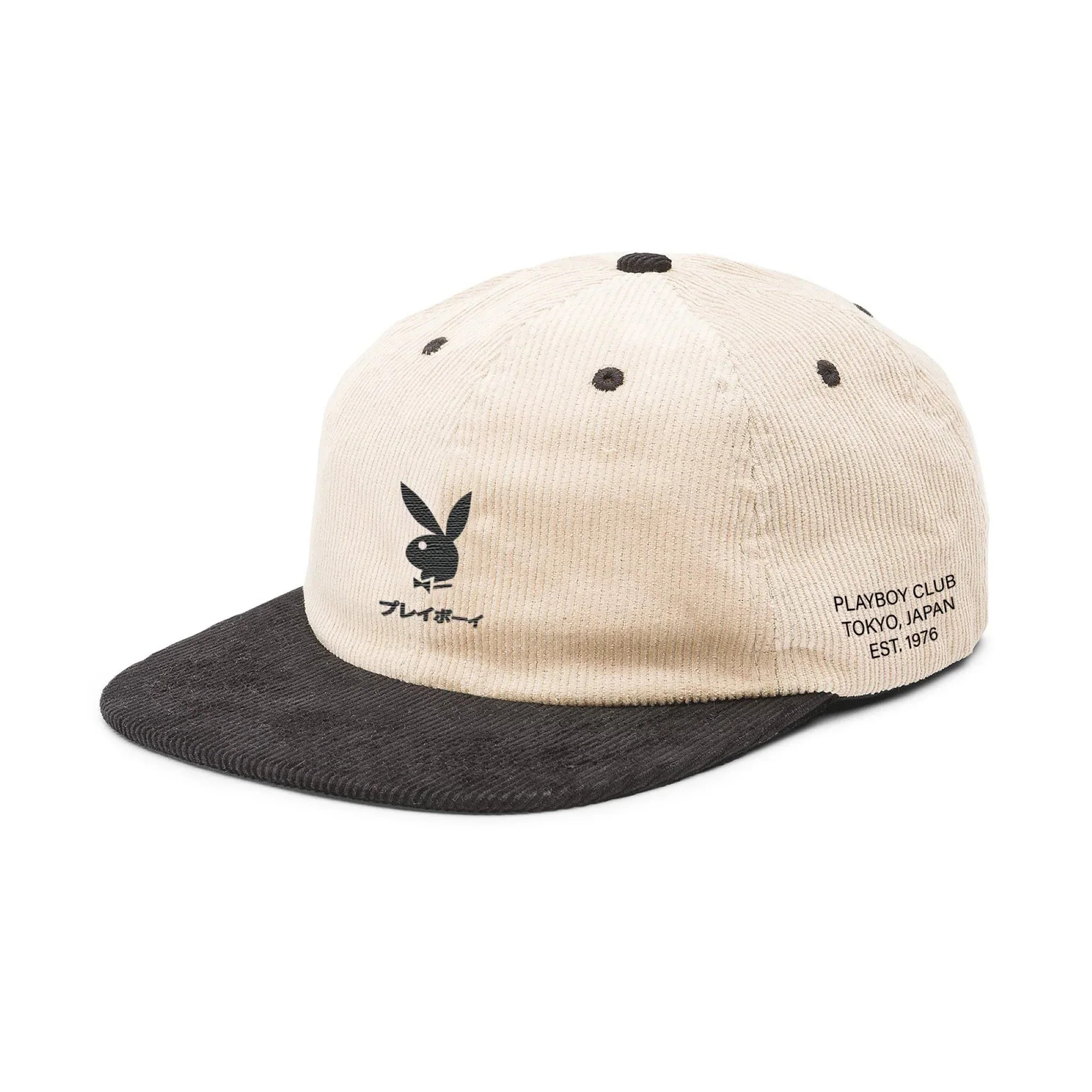 Playboy Tokyo Club Khaki Black Bill Strapback | Playboy