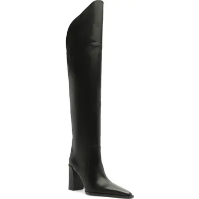 Schutz Raffaela Over the Knee Leather Boot in Warm Toffee at Nordstrom, Size 9.5 | Nordstrom