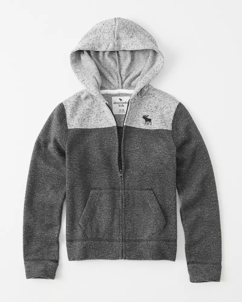 icon sweater fleece hoodie | Abercrombie & Fitch US & UK