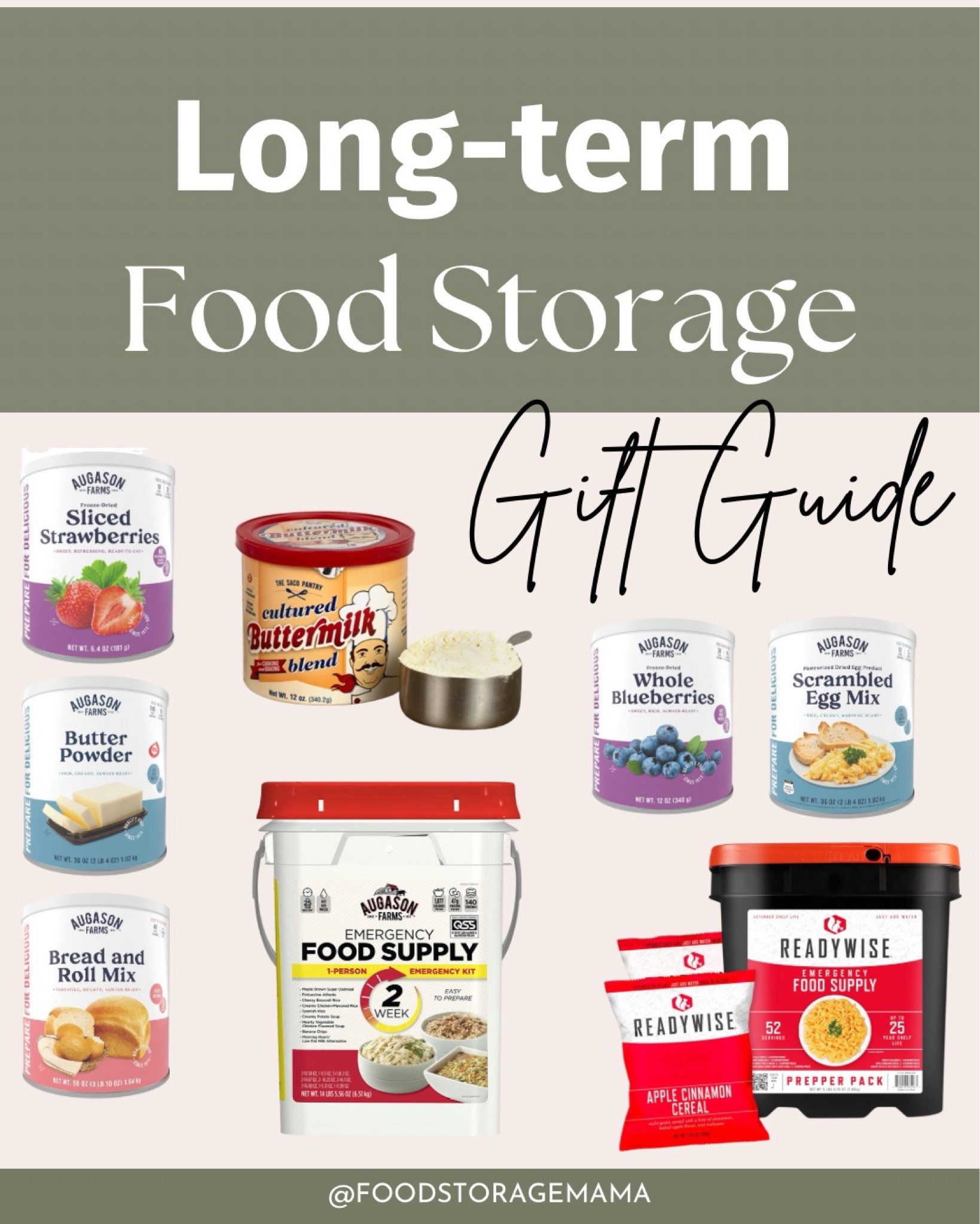 Long Term Food Storage:

Do you have emergency shelf-stable foods on hand in your home? I highly recommend having at least a two week supply of shelf-stable meals/foods for your family. 

We never know when disaster might strike. We could experience a natural disaster, health crisis, global pandemic, or job loss. 

Food storage is Food Insurance! 

Why not gift those you love long-term food storage this year? I know this is an unconventional gift and probably isn't on your shopping list…BUT I think it is a very practical preparedness gift!! 



#foodstorage #emergencypreparedness #foodstoragemama

#LTKGiftGuide #LTKCyberWeek #LTKHome