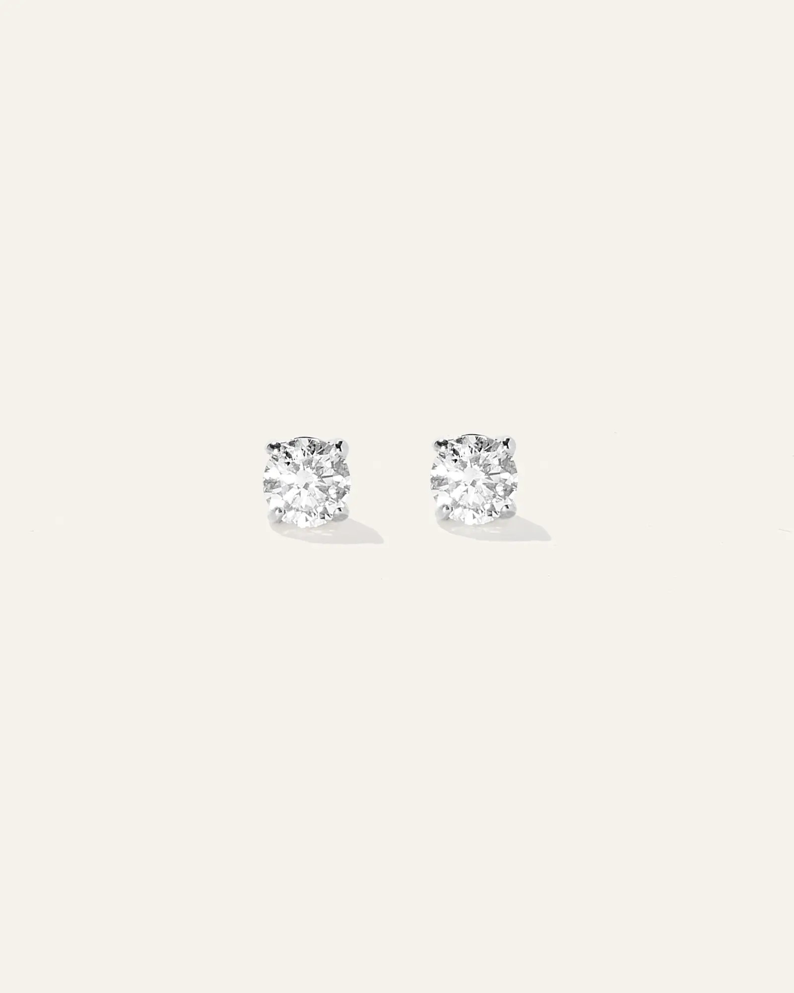 14k Gold Natural Diamond Solitaire Studs | Quince