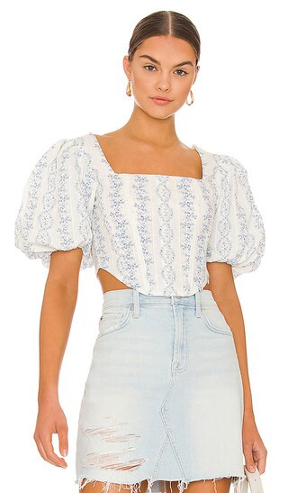 Korey Top in Parisian Blue | Revolve Clothing (Global)