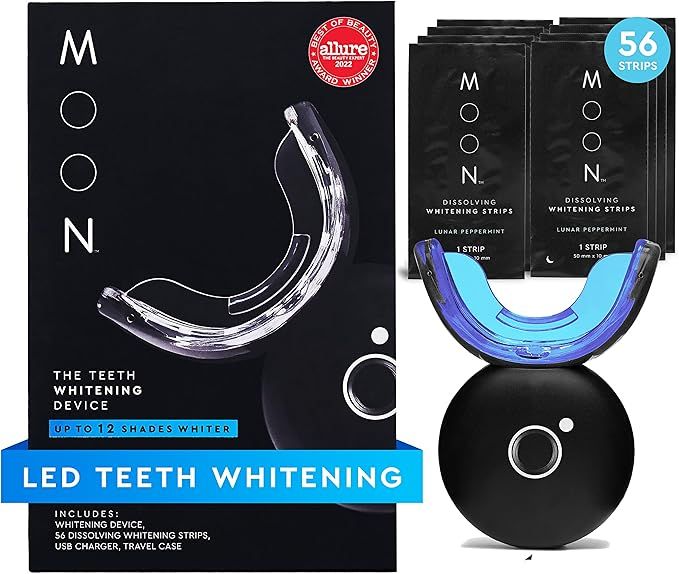 MOON Teeth Whitening Kit with LED Light, Wireless, 5 Minute Treatment, Gentle on Sensitive Teeth,... | Amazon (US)