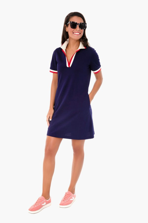 Navy Hutton Polo Dress | Tuckernuck (US)