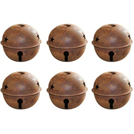 12pcs Metal Craft Bells Rusty Christmas Tree Pendants Christmas Jingle Bells with Star Cutouts for C | Amazon (US)