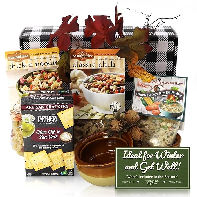 Gift Basket Village Warm and Cozy Gift Box - Includes Crackers, Soup Bowls and Savory Soups - Get... | Amazon (US)