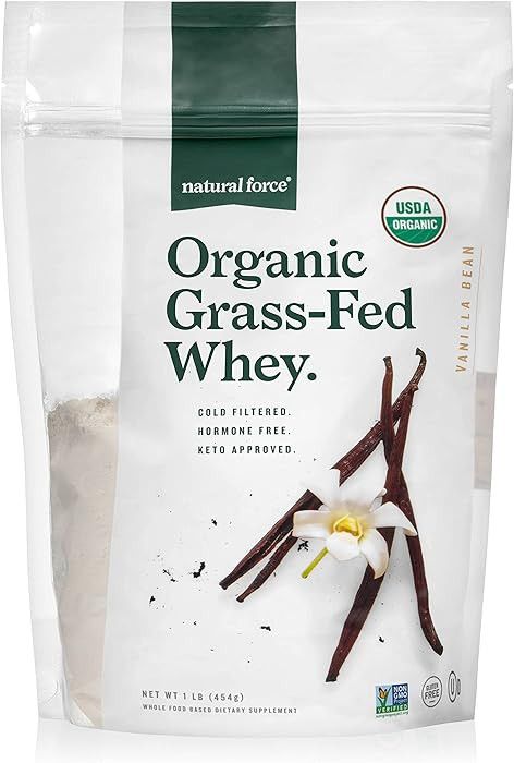 Natural Force Grass Fed Organic Whey Protein Powder – Non GMO Verified, Humane Certified & Lab ... | Amazon (US)