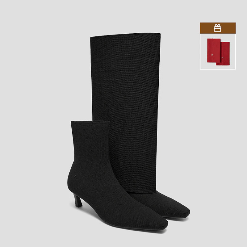 Abnehmbare 2-in-1-Stiefel mit mittlerem Absatz (Rita) | VIVAIA