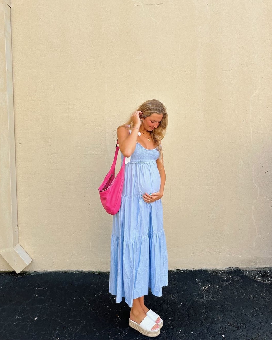 Flowy dresses and the bump just go so well together:) Grey Bandit code: GRETA

summer outfit, maxi dress, maternity, pregnancy, summer dress, tote bag, sandals 

#LTKFindsUnder100 #LTKBump #LTKSeasonal