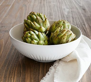 Ridge Textured Stoneware Serving Bowl | Pottery Barn (US)